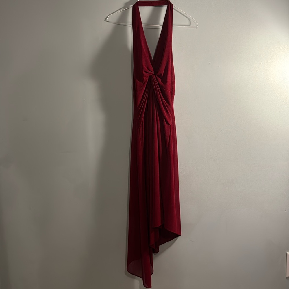 Laundry by Shelli Segal Asymmetrical Halter Cocktail Dress